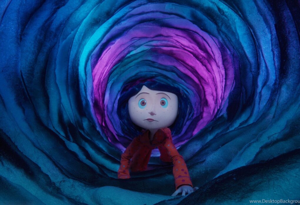 Coraline entering in the other world